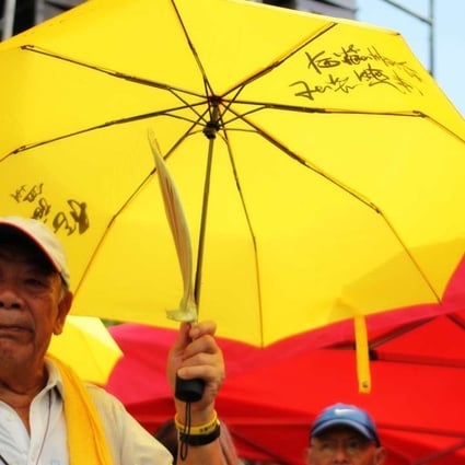 Protesters in a still from Evans Chan’s documentary Raise the Umbrellas. Photo: P. H. Yang