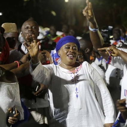 Supporters of Ghana’s president-elect Nana Akufo-Addo celebrate in Accra. Photo: AP