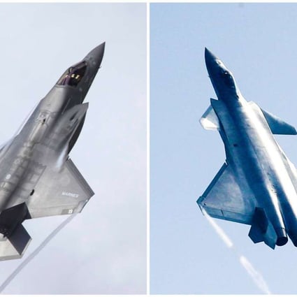 A combination image shows the US Lockheed Martin F-35 Lightning II, left, and the Chinese J-20. Photos: Alamy, Dickson Lee.