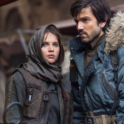 Felicity Jones and Diego Luna in Rogue One: A Star Wars Story.