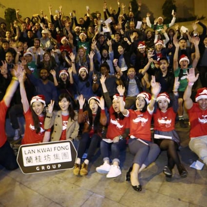 There was a strong turnout for the Operation Santa Claus pub crawl. Photo: Jonathan Wong