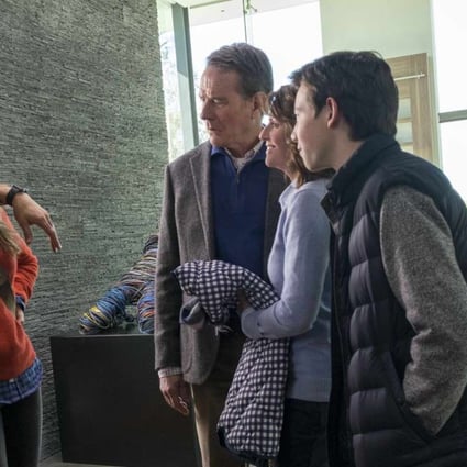 James Franco (left), Zoey Deutch, Bryan Cranston, Megan Mullally and Griffin Gluck in Why Him?