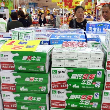 Chinese milk producers including Mengniu had been scooping up dairy farms outside the country ever since a 2008 scandal involving melamine-tainted milk dented Chinese consumers’ confidence. Photo: AFP