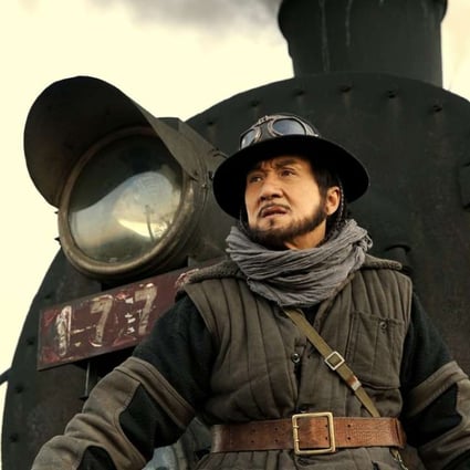 Jackie Chan as Ma Yuan in Railroad Tigers (category IIA; Putonghua, Cantonese). The film, directed by Ding Sheng, also stars Huang Zitao and Jaycee Chan.