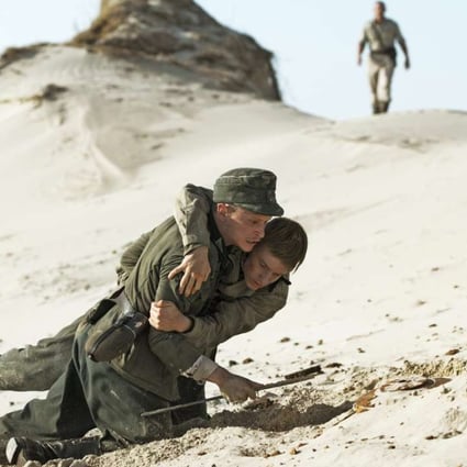 Joel Basman and Louis Hofmann in the film Land of Mine (category: IIB (German, Danish, English). The film, which also stars Roland Møller, is directed by Martin Zandvliet.