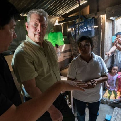 Al Gore (centre) in a still from An Inconvenient Sequel: Truth to Power.