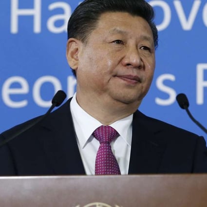 Chinese President Xi Jinping addresses guests at the United Nations European headquarters in Geneva. Photo: EPA