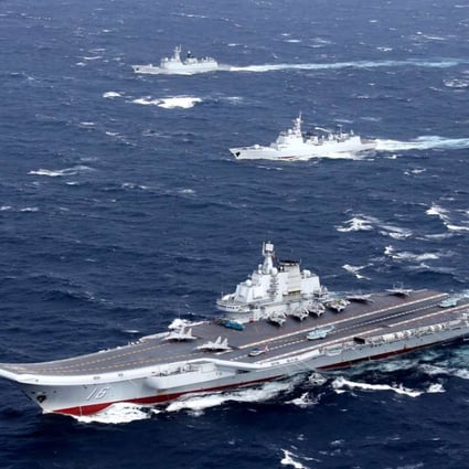 China’s sole aircraft carrier, the Liaoning, conducts drills in the South China Sea in December. Photo: Reuters