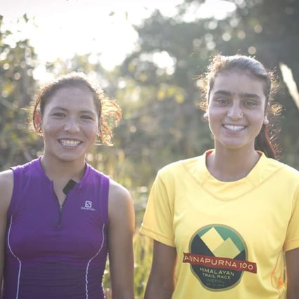Nepali distance runners Sunmaya Budha (left) and Purna Laxmi Neupane on Lantau. Photo: Lloyd Belcher