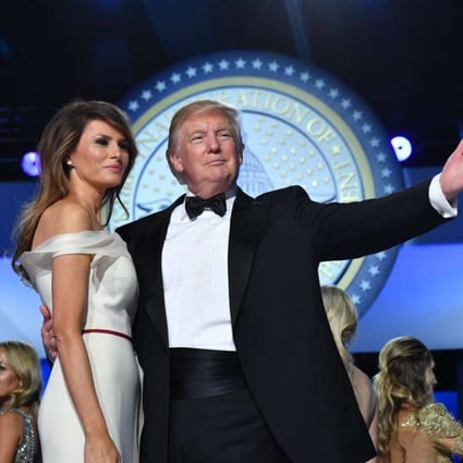 US President Donald Trump and first lady Melania Trump dance at the Freedom Ball in Washington on Friday. Photo: EPA
