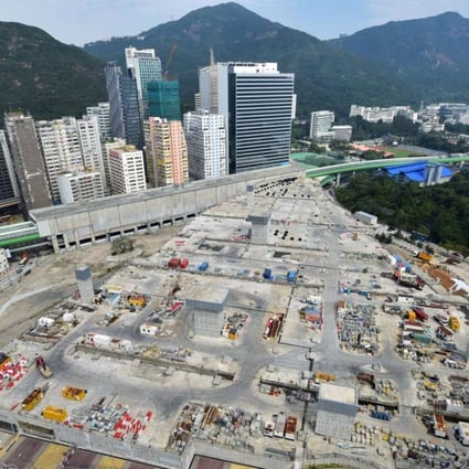 An overhead shot of the Wong Chuk Hang station site. Photo: HANDOUT