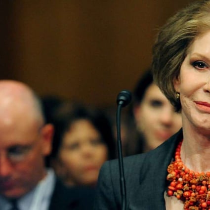This file photo taken on June 24, 2009 shows US actress Mary Tyler Moore during Senate Homeland Security and Government Affairs Committee hearings on Capitol Hill in Washington, DC. Photo: AFP