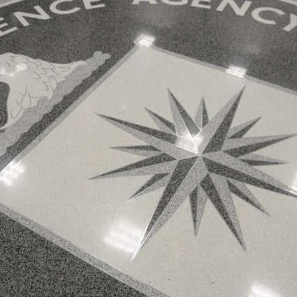 The seal of the CIA on the floor of the reception at its headquarters in Langley, Virginia. Photo: EPA