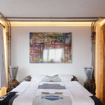 Enrico Marone Cinzano's bedroom: the paint contains colloidal silver to guard against electromagnetic frequencies, the wood is untreated and the room turns to pitch darkness at night. Photo: Courtesy of Enrico Marone Cinzano