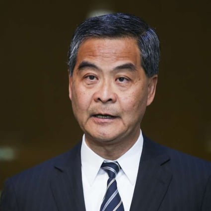 Chief Executive Leung Chun-ying meets the press before an Exco meeting in Tamar on Tuesday. Photo: David Wong