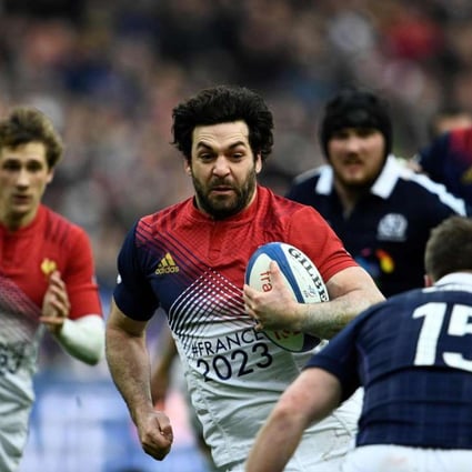 France flanker Kevin Gourdon runs with the ball during the Six Nations win over Scotland. Photo: AFP