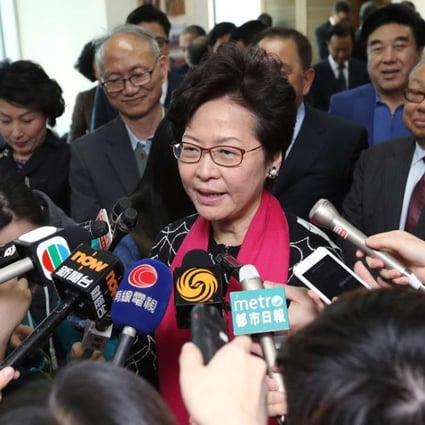 Carrie Lam attends a meeting of CPPCC Election Committee members. Photo: Edward Wong