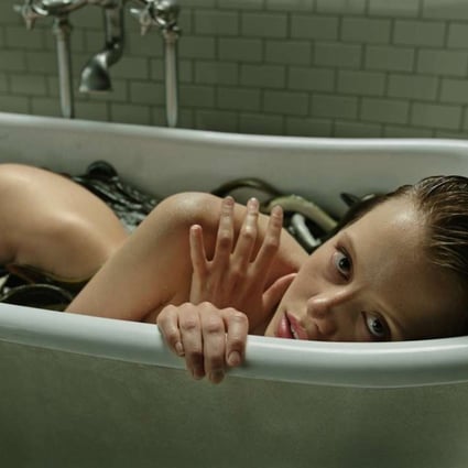 Mia Goth in the horror film A Cure for Wellness (category: IIB), starring Dane DeHaan and directed by Gore Verbinski.