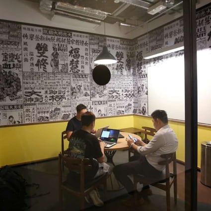 Interior view of the WeWork co-working space in Causeway Bay, Hong Kong. Photo: Edward Wong