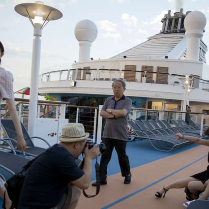 A file picture of Chinese passengers on a cruise ship calling at the northern port of Tianjin. Photo: AP