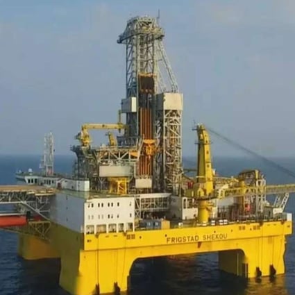 The Bluewhale 1’s advanced drilling equipment can reach the ocean floor 3.6km below the surface then drill a further 15km into the earth’s crust. Photo: Handout