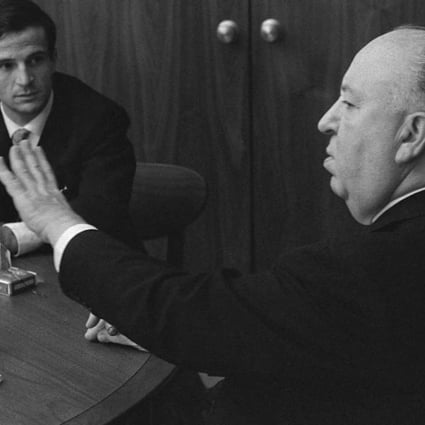 A young François Truffaut and Alfred Hitchcock in the documentary film Hitchcock/Truffaut (category IIA; French, English, Japanese), directed by Kent Jones..