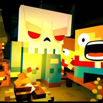 Slayaway Camp’s blocky graphics are well suited to the cheesy slasher antics.