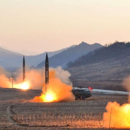 Earlier this month, North Korea fired four ballistic missiles into the sea off Japan’s northwest coast, angering South Korea and Japan. File photo: Reuters
