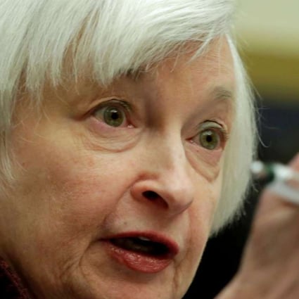 US Federal Reserve chair Janet Yellen announces a rise in the benchmark interest rate by 25 basis points last week. Photo: Reuters