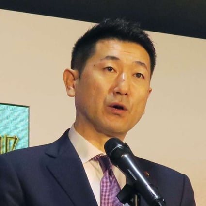 Japanese Senior Vice Minister of Internal Affairs and Communications Jiro Akama visit Taipei on Saturday to toursim Akama is the highest level government official of Japan since 1972. Photo: Kyodo