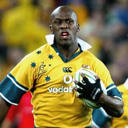 Wendell Sailor on the move for the Wallabies in 2003. Photo: AFP