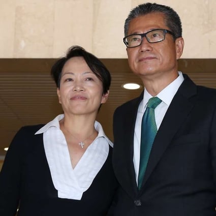 Secretary for Development Paul Chan Mo-po and his wife Frieda Hui Po-ming at the High Court last year. Photo: Sam Tsang