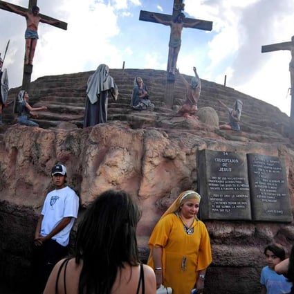 An Easter exhibit at the Jesus theme park, aka Tierra Santa, in Buenos Aires. Picture: Alamy