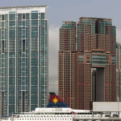 Residential prices are continuing to rise at The Harbourside (first left) and The Arch (second left). Photo: Reuters