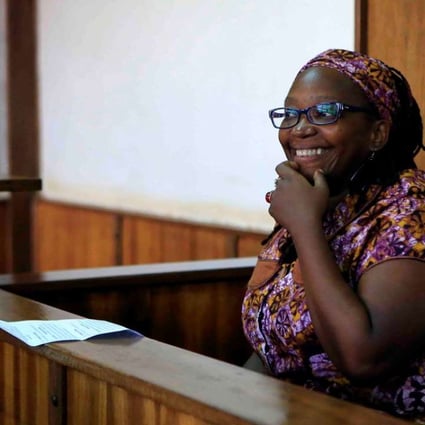 Prominent Ugandan academic Stella Nyanzi stands in the dock at Buganda Road Court after criticising President Yoweri Museveni and his wife on social media. Photo: Reuters