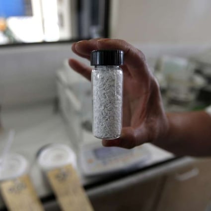 Lithium carbonate processed from the Rockwood Lithium mine on the Atacama salt flat, the largest lithium deposit currently in production, in Antofagasta, northern Chile. Photo: REUTERS