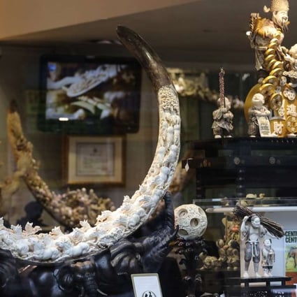 Some shops selling ivory have been found to suggest that customers break the law by taking products out of Hong Kong without a permit. Photo: Felix Wong