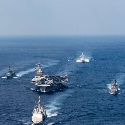 Japanese warships in joint exercises with US carrier strike group ...