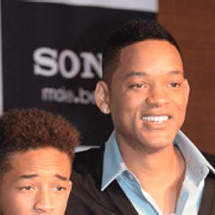 Will Smith, right, and Jaden Smith visited Korea in 2013. Photo: Korea Times