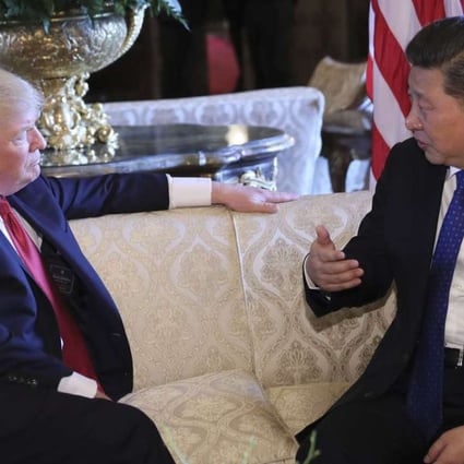 President Xi Jinping with Donald Trump in the US president’s Mar-a-Lago resort in Florida, on April 6. Trump has backed away from many of his more aggressive positions on trade, especially with China. Photo: Xinhua