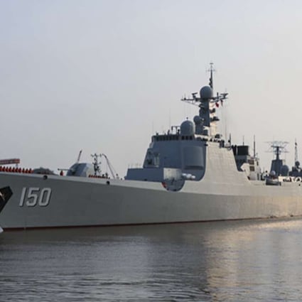 The guided missile destroyer Changchun is one of three Chinese navy ships due to dock in the Philippines on Sunday. Photo: Handout