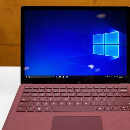A view of the new Microsoft Surface Laptop following a Microsoft launch event, May 2, 2017 in New York City. The Windows 10 S operating system is geared toward the education market and is Microsoft's answer to Google's Chrome OS. Photo: AFP