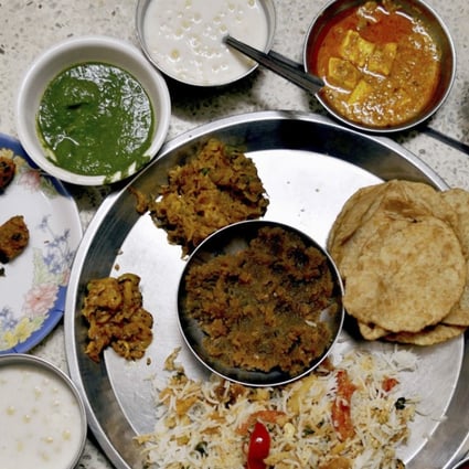 A thali in Rajasthan with a selection of chutneys. Photo: Alamy