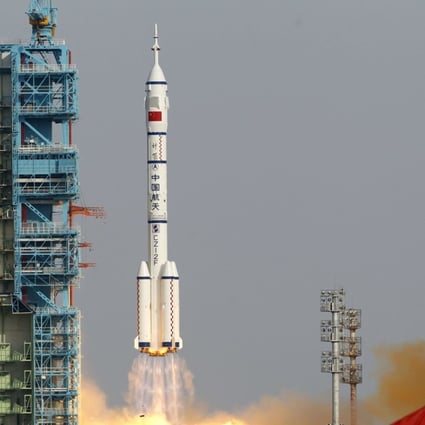 China’s Shenzhou IX spacecraft is launched from the Jiuquan Satellite Launch Centre in Inner Mongolia in June 2012. Photo: AP