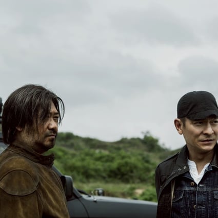 Chinese actor Jiang Wu and Andy Lau in a scene from Shock Wave, the top-grossing Chinese-language film in China over the May Day holiday.