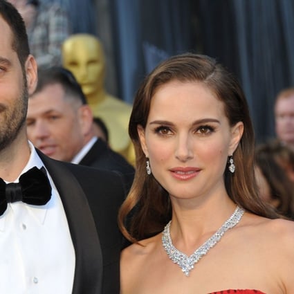 Natalie Portman and her husband, Benjamin Millepied, at the 2012 Oscars. Photo: AFP
