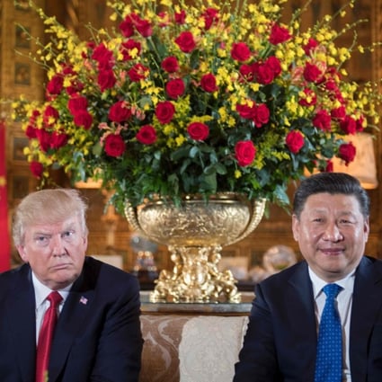 US President Donald Trump sits with Chinese President Xi Jinping during a bilateral meeting at the Mar-a-Lago estate in West Palm Beach, Florida. Photo: AFP
