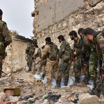 Syrian troops in Aleppo, where they face rebel groups that include Islamic State. Photo: AFP