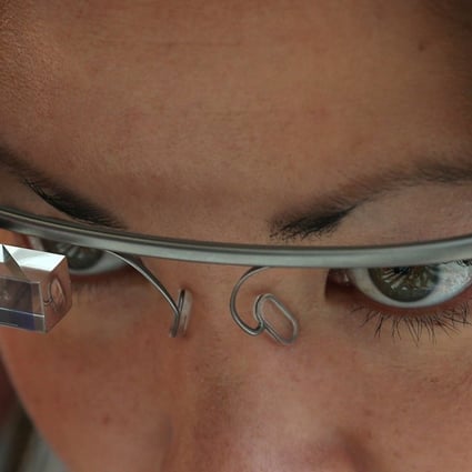 An attendee tries Google Glass during the Google I/O developer conference in San Francisco. Photo: AFP