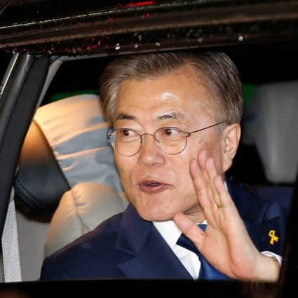 Exit polls in South Korea’s presidential election showed Moon Jae-in, a liberal human rights lawyer and advocate of a moderate policy on rival North Korea, was expected to win the vote held on Tuesday. Photo: Reuters